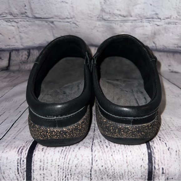 Aetrex Libby Braided Clogs in Black Leather Size 7.5 - Picture 6 of 9